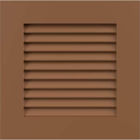 Ekena Millwork 12"W x 12"H True Fit PVC Louver Shutters Sample, Burnt Toffee SAMPLE-TFPLVBT